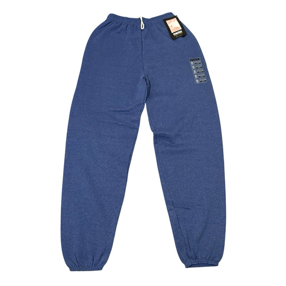 Vintage Tultex Sweatpants Mens Medium Blue Fleece Joggers 90s Made In USA Blank - Picture 1 of 5